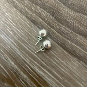 Tiffany’s silver ball earrings